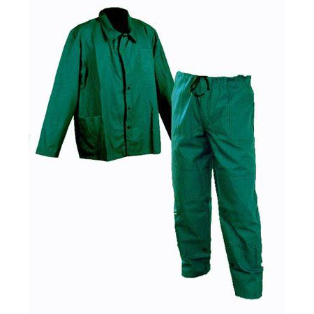 Komplet - pracovní kalhoty do pasu + blůza, zelený